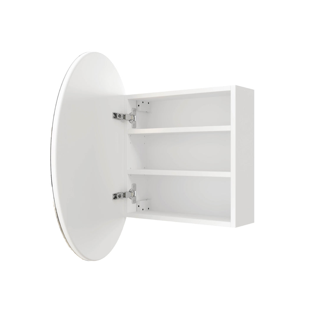 Thermogroup CR6060W 600 Round White Mirror Cabinet