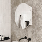 Thermogroup CR6060W 600 Round White Mirror Cabinet