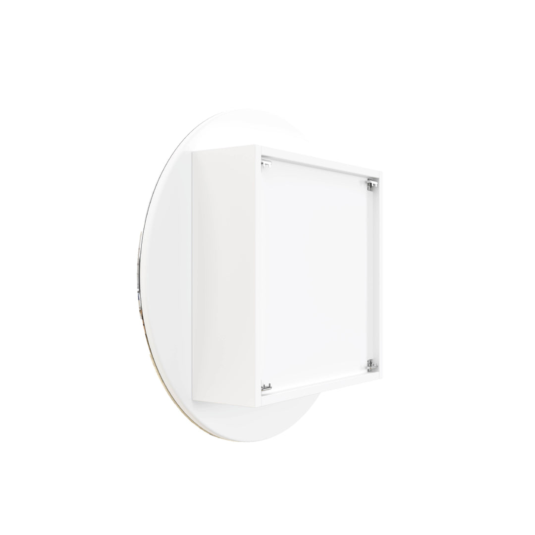 Thermogroup CR6060W 600 Round White Mirror Cabinet