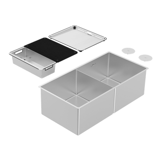 Abey Boutique Piazza Double Bowl Sink - CRQ400D