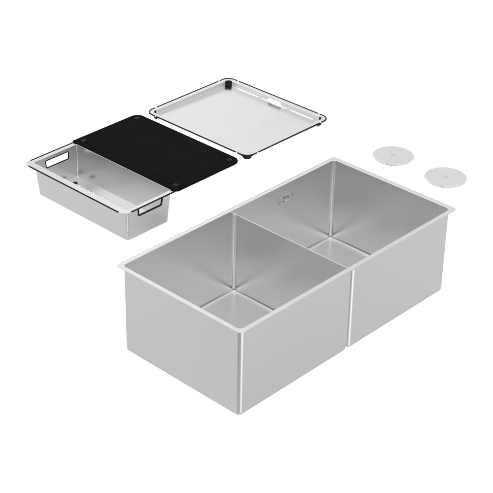 Abey Boutique Piazza Double Bowl Sink - CRQ400D