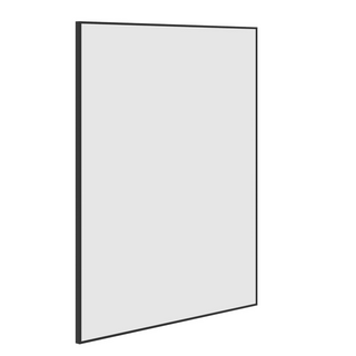 Thermogroup Ablaze Carson Round Rectangular Black Framed Mirror - Includes Demister CS9075BD