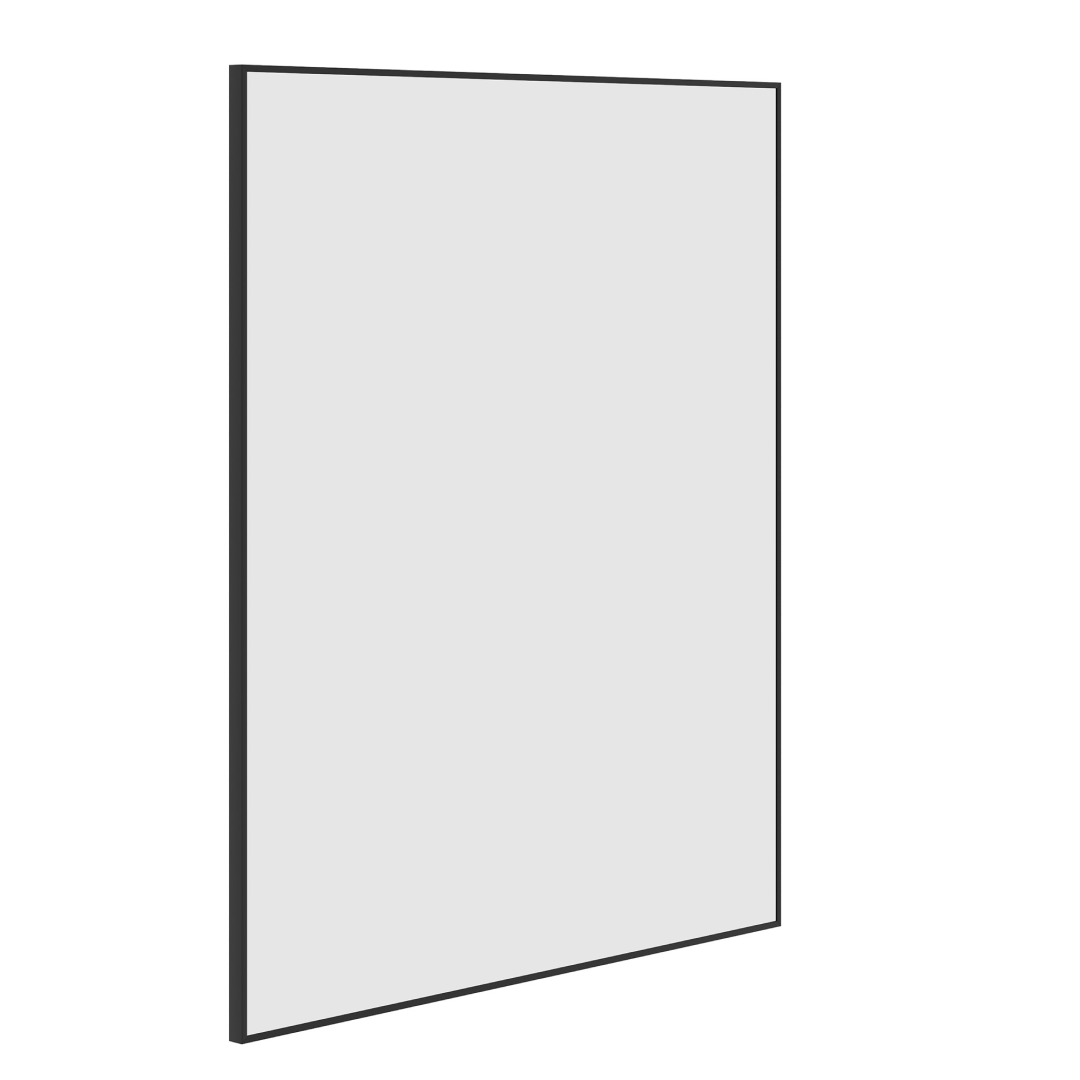 Thermogroup Ablaze Carson Round Rectangular Black Framed Mirror - CS9075B