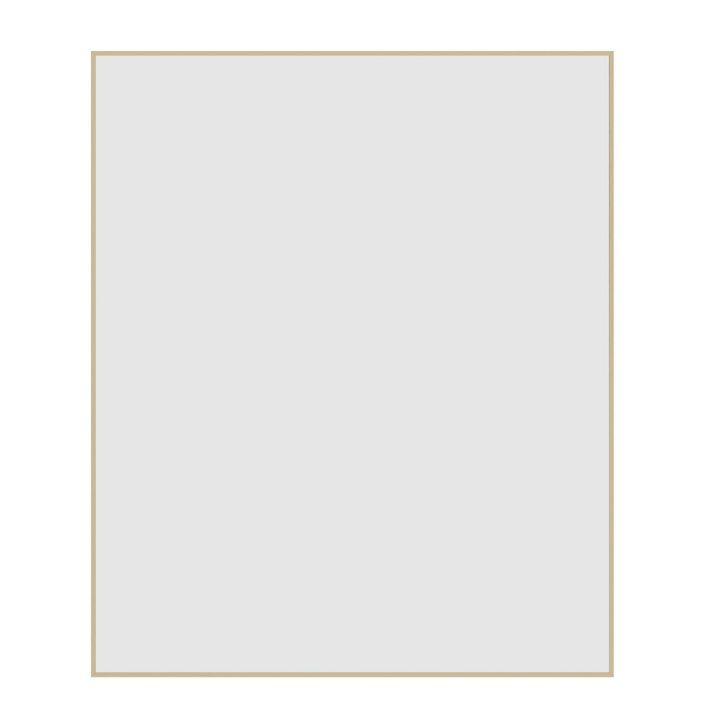 Thermogroup Ablaze Carson Round Rectangular Gold Framed Mirror - CS9075G