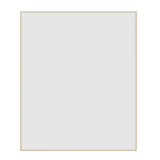 Thermogroup Ablaze Carson Round Rectangular Gold Framed Mirror - CS9075G