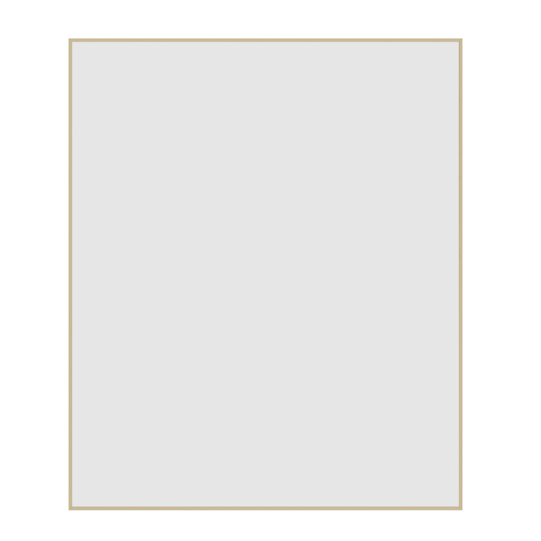 Thermogroup Ablaze Carson Round Rectangular Gold Framed Mirror - CS9075G