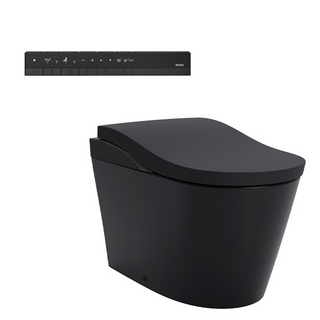 TOTO Neorest LS Floor Mounted Smart Toilet (P-Trap 120-130mm) - Matte Black CS911MBZC#MBL + TCF87820GAU#MBL + HH02123