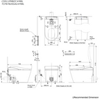 TOTO Neorest LS Floor Mounted Smart Toilet (P-Trap 120-130mm) - Matte Black CS911MBZC#MBL + TCF87820GAU#MBL + HH02123