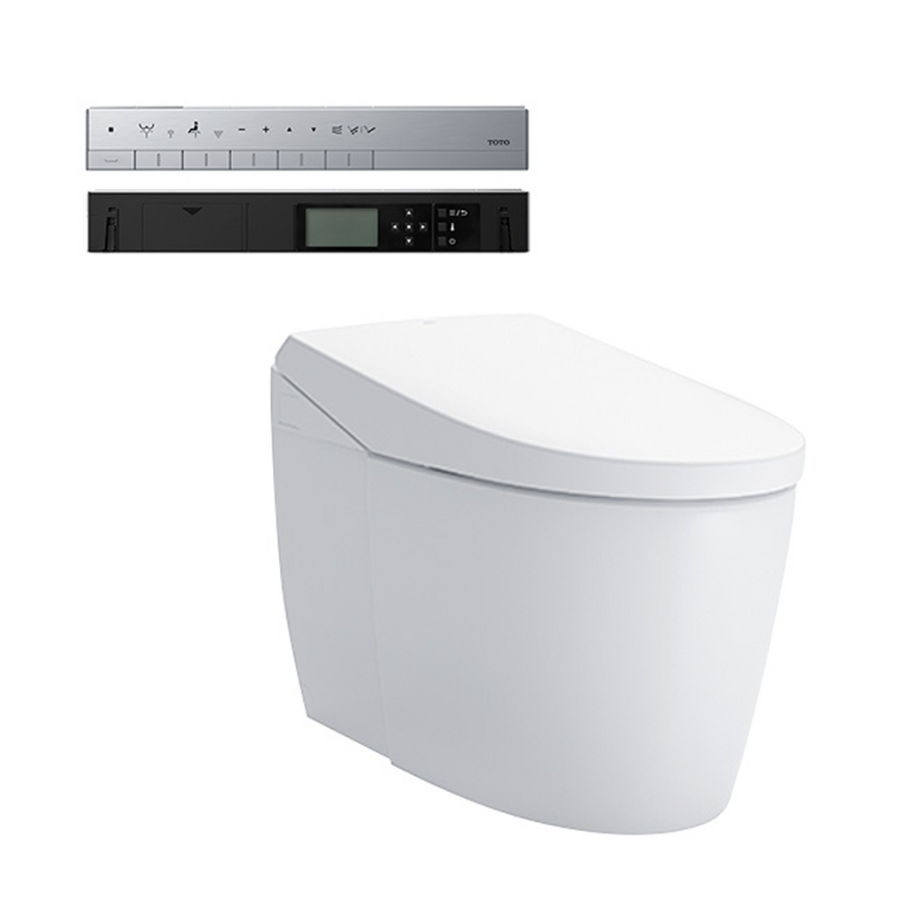 TOTO CS921VC Neorest AS Floor Mounted Smart Toilet S-Trap 305mm - Silver - CS921VC + TCF85510GAU + T53P100VR