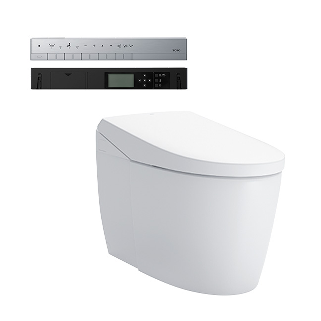 TOTO CS921VC Neorest AS Floor Mounted Smart Toilet S-Trap 305mm - Silver - CS921VC + TCF85510GAU + T53P100VR
