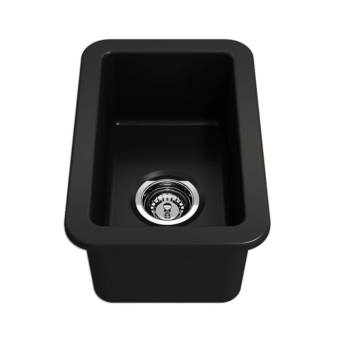 Turner Hastings Cuisine 30 x 46 Inset or Undermount Fireclay Sink - Matte Black CU30FS-MB