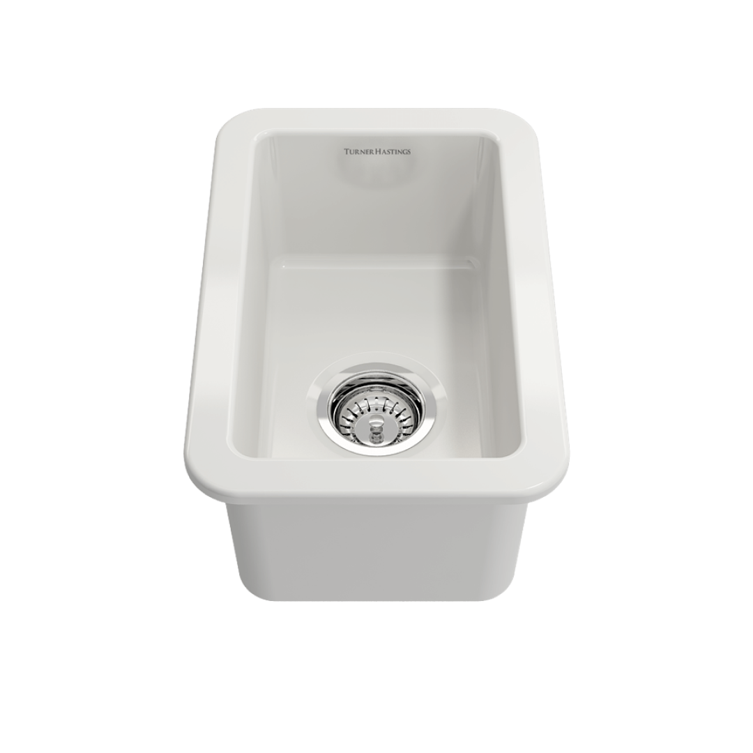 Turner Hastings Cuisine 30 x 46 Inset or Undermount Fireclay Sink - Gloss White CU30FS