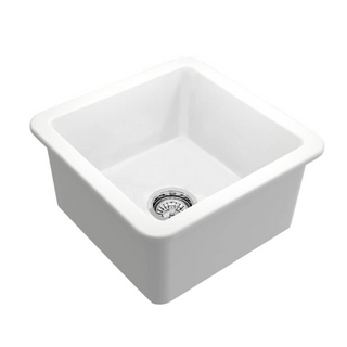 Turner Hastings Cuisine 46 Inset or Undermount Fireclay Sink - Matte White CU463FS-MW