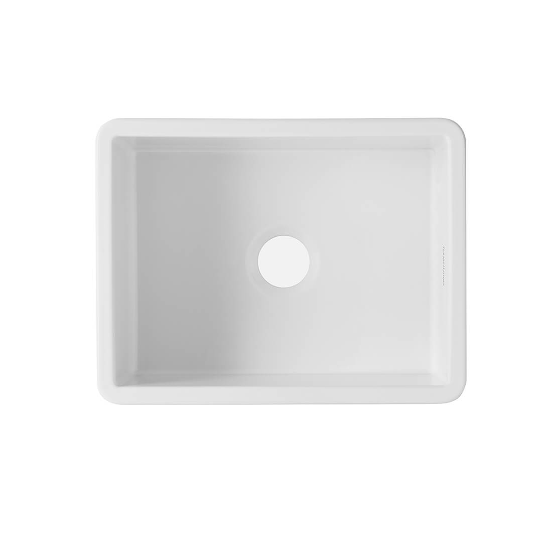 Turner Hastings Cuisine 60 x 46 Inset / Undermount Fine Fireclay Sink - Matte White - CU603FS-MW