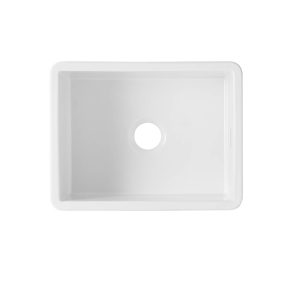 Turner Hastings Cuisine 60 x 46 Inset / Undermount Fine Fireclay Sink - Gloss White - CU60FS