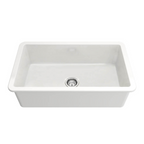 Turner Hastings Cuisine 81 x 48 Inset or Undermount Fireclay Sink - Matte White CU813FS-MW