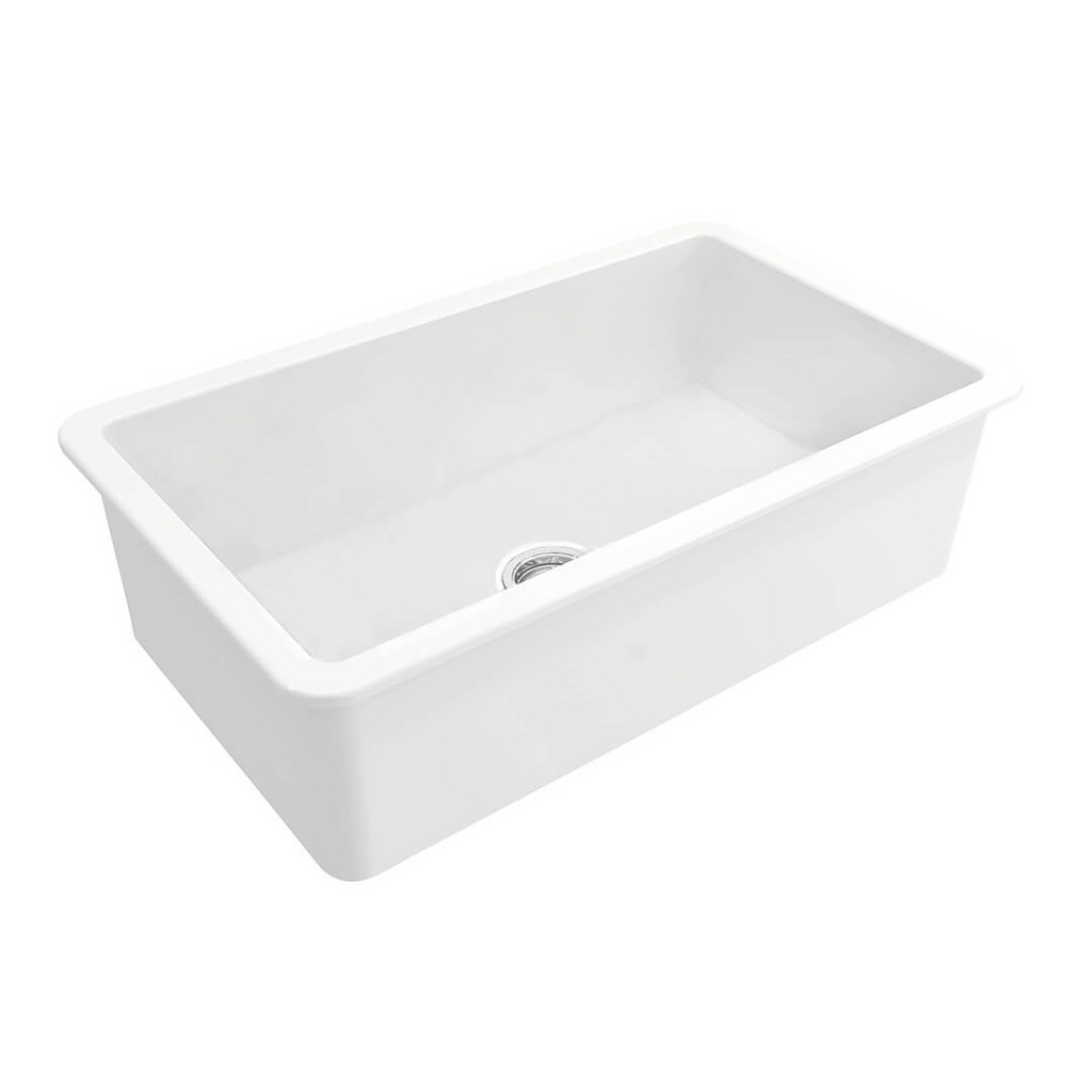 Turner Hastings Cuisine 81 x 48 Inset or Undermount Fireclay Sink - Gloss White CU81FS