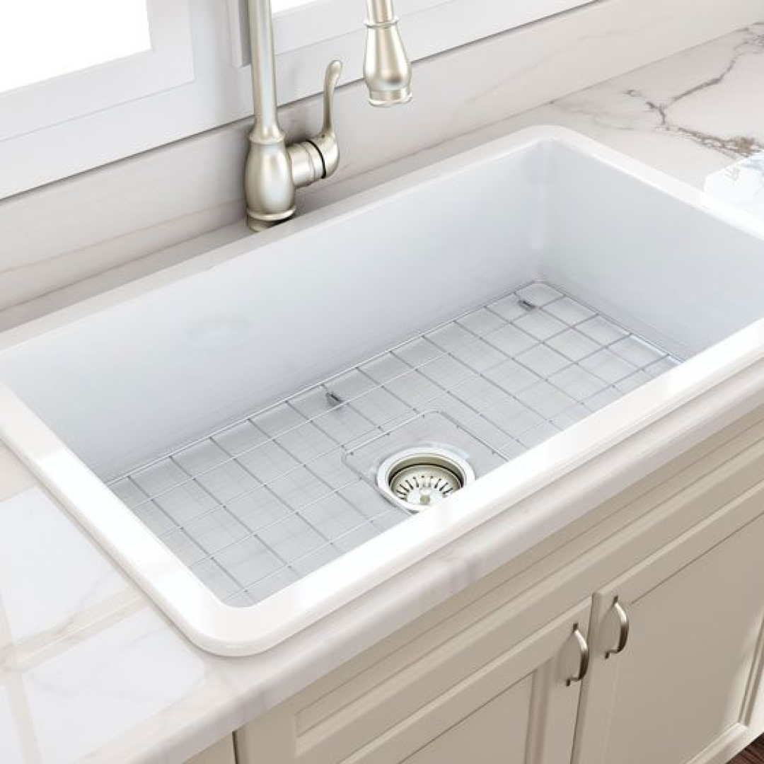 Turner Hastings Cuisine 81 x 48 Inset or Undermount Fireclay Sink - Gloss White CU81FS