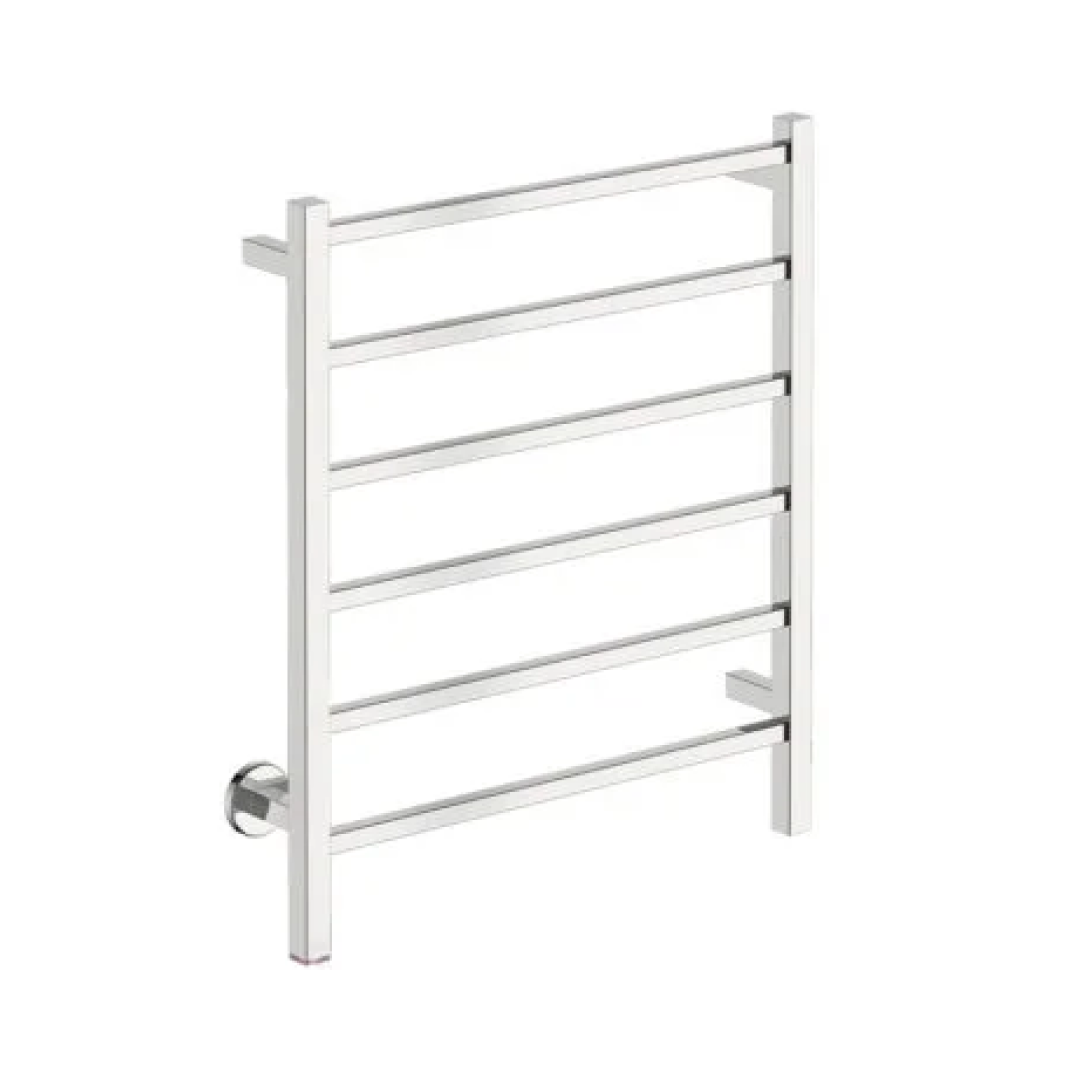 Bathroom Butler Cubic 6 Bar 650 Heated Towel Rail with PTSelect Swtich - Stainless Steel - CUB06231-PTS-POLS