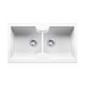 Turner Hastings Cuisine 86 x 50 Fireclay Double Bowl Sink 1TH - Gloss White - CUD86FS