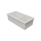 Turner Hastings Cuisine 1 & 1/2 Bowl Inset/Undermount Fine Fireclay Sink Includes Overflow - Matte White - CUD933FS-MW-OF