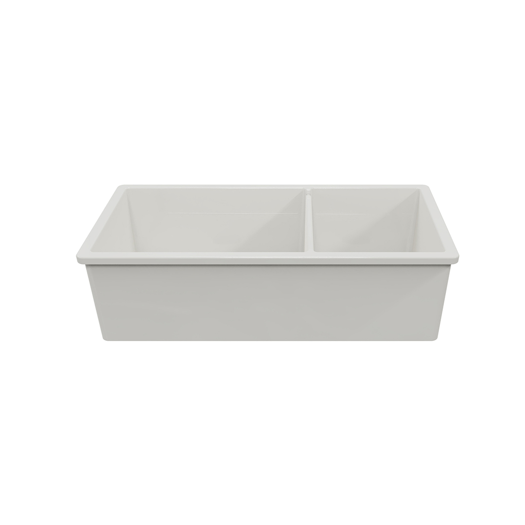 Turner Hastings Cuisine 1 & 1/2 Bowl Inset/Undermount Fine Fireclay Sink No Overflow - Matte White - CUD933FS-MW