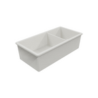Turner Hastings Cuisine 1 & 1/2 Bowl Inset/Undermount Fine Fireclay Sink Includes Overflow - Matte White - CUD933FS-MW-OF