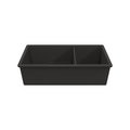 Turner Hastings Cuisine 1 & 1/2 Bowl Inset/Undermount Fine Fireclay Sink with Overflow - Matte Black - CUD93FS-MB-OF