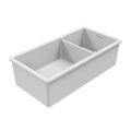 Turner Hastings Cuisine 93 x 48 1 & 1/2 Bowl Inset/Undermount Fireclay Sink - Gloss White CUD93FS