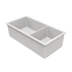 Turner Hastings Cuisine 93 x 48 1 & 1/2 Bowl Inset/Undermount Fireclay Sink - Gloss White CUD93FS
