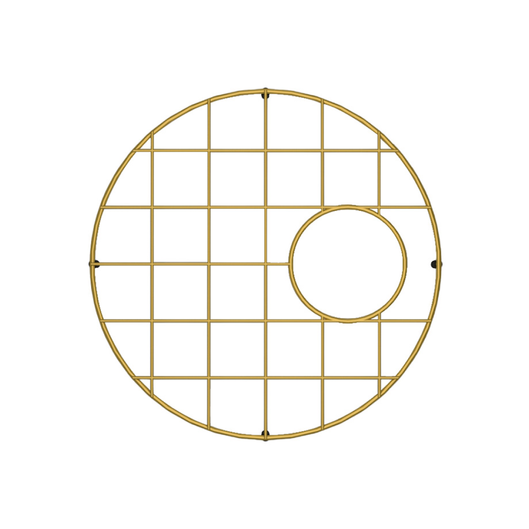 Turner Hastings Round 47 x 47 Protective Stainless Steel Grid - Brushed Brass - CUR471SSG-BB