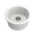 Turner Hastings Cuisine Round 47 Inset or Undermount Fireclay Sink - Matte White CUR473FS-MW