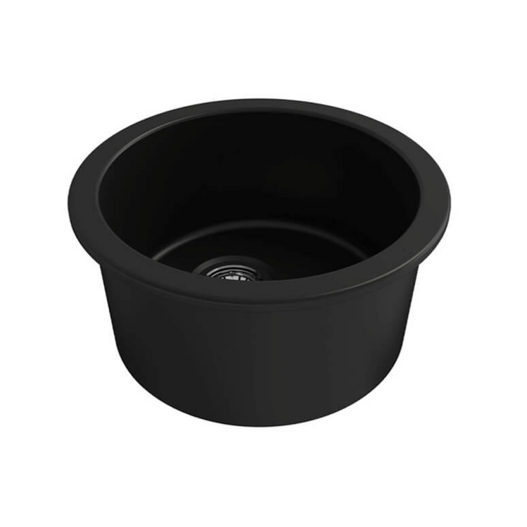 Turner Hastings Cuisine Round 47 Inset or Undermount Fireclay Sink - CUR47FS-MB