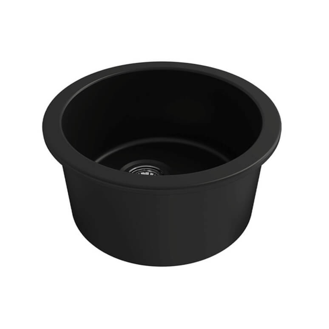 Turner Hastings Cuisine Round 47 Inset or Undermount Fireclay Sink - CUR47FS-MB