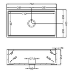 Turner Hastings Cove 75 Fireclay Butler Sink - Gloss White CV75FS