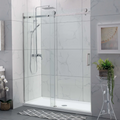 Covey 870-890 Wall to Wall Shower Screen with Round Handle - Chrome CVP031W2W870T890-CH