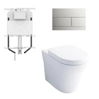 TOTO MH Wall Faced Toilet and D Shape Soft Close Seat - Includes THX918 S-Connector - CW163EA + TC384CVK + Q1001 + MB171M + THX918