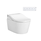 TOTO D-Shape Wall Hung Smart Toilet Package with RW Washlet - CW542EME5AUNW1 + TCF802E2AT#NW1 + WH172AUAT + MB171M#SS