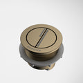 Caroma Luna Dual Flush Round Cistern Flush Button - Brushed Brass - 415028BB