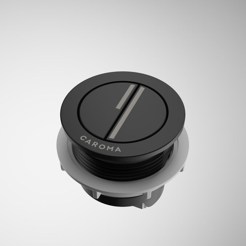 Caroma Luna Dual Flush Round Cistern Flush Button - Satin Black