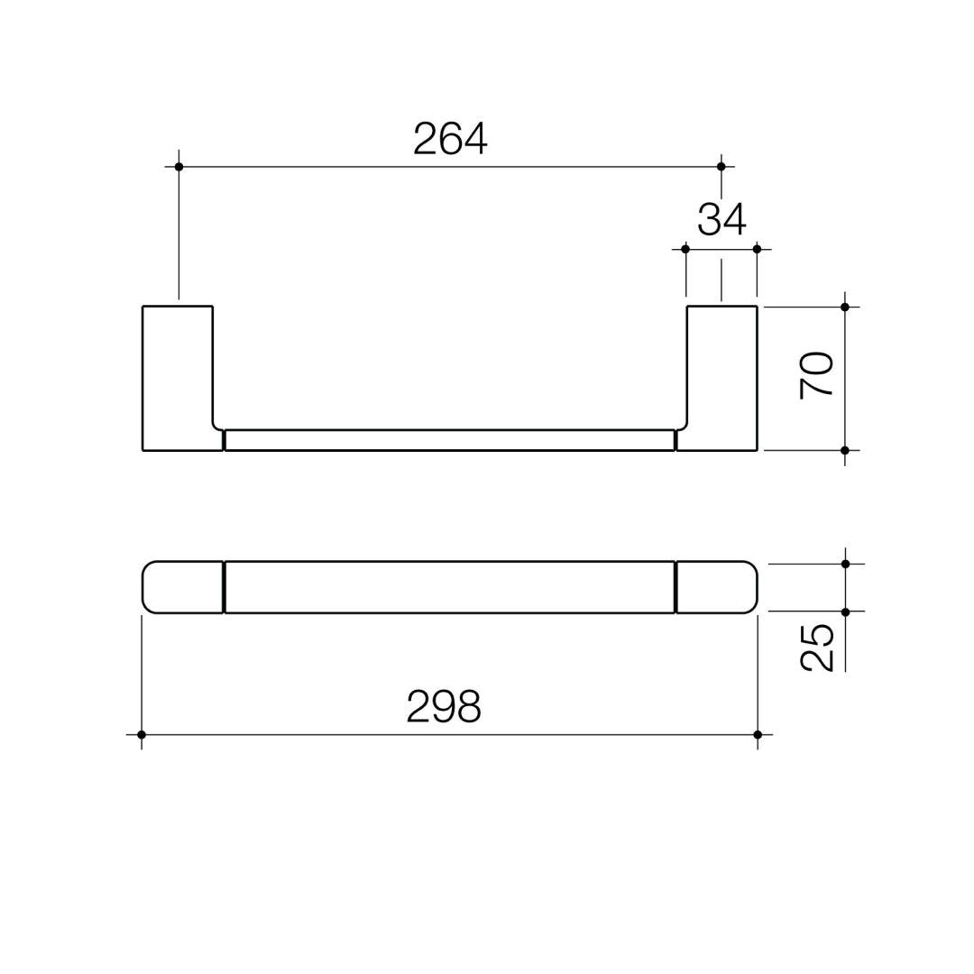 Caroma Luna Hand Towel Rail - Brushed Brass - 99611BB