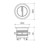 Caroma Luna Dual Flush Round Cistern Flush Button - Chrome - 415028C