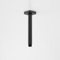 Caroma Luna Straight Arm Square Flange 210mm - Satin Black - 90388BL
