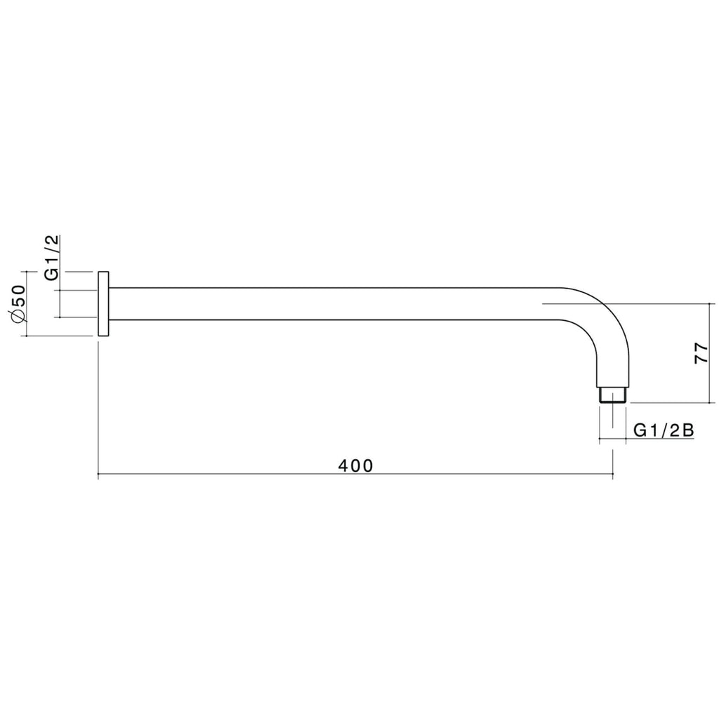 Caroma Titan 304 Stainless Steel Shower Arm - 99021SS