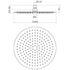 Caroma Titan 304 Stainless Steel Shower 300mm Head - 99018SS3A