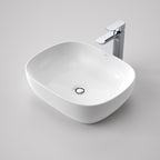 Caroma Tribute 480 Curved Rectangle Above Counter Basin - White - 874900W