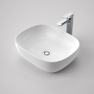 Caroma Tribute 480 Curved Rectangle Above Counter Basin - White - 874900W