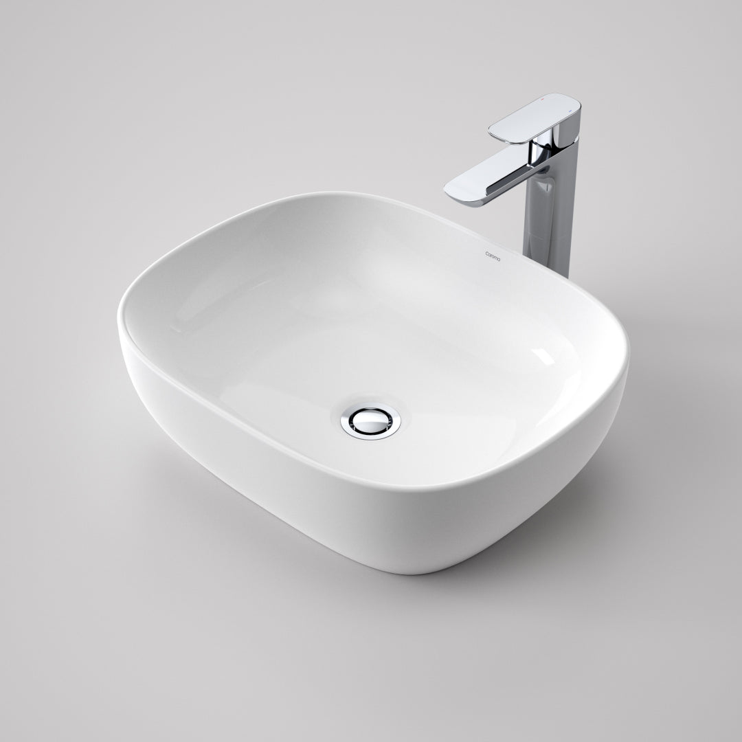 Caroma Tribute 480 Curved Rectangle Above Counter Basin - White - 874900W