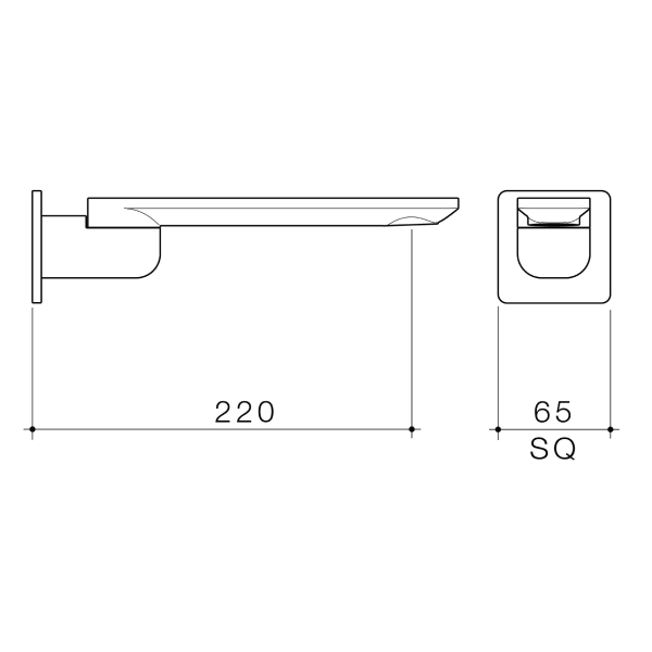 Caroma Urbane II 220mm Bath Swivel Spout - Brushed Nickel 99670BN