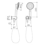 Caroma Urbane II Hand Shower - Brushed Nickel - 99633BN4E